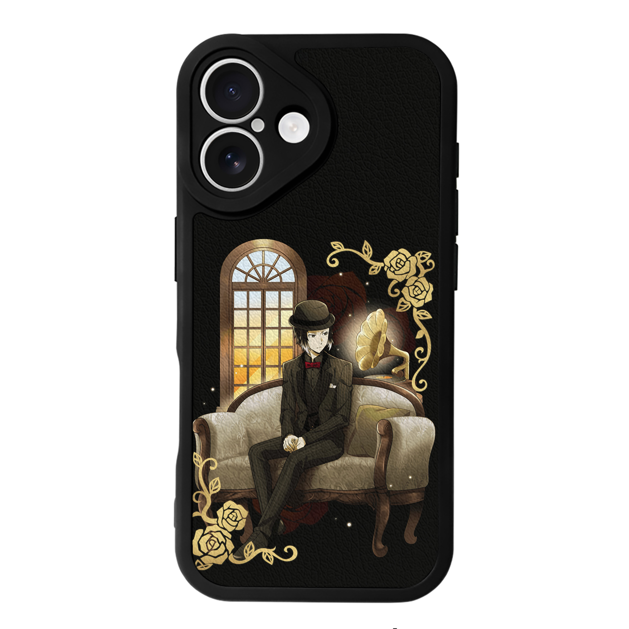 （画像用） 文豪ストレイドッグス Bungo Stray Dogs 【iPhone 16シリーズ対応】シリコンスマホケース（レザー調） 材質：シリコン